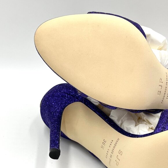 SJP Sarah Jessica Parker 36.5 EU‎ Purple Stiletto Dress Sandals Heels Shoes - Picture 9 of 14